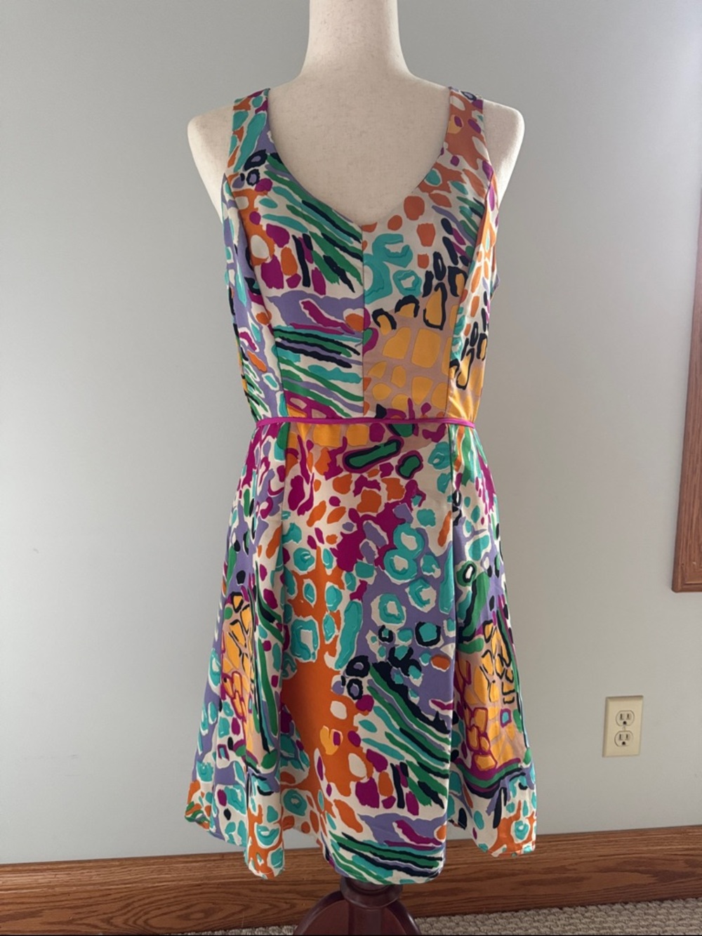 Willow & Clay Multicolor Abstract Print Sleeveless Mini Dress